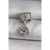 316L Çelik Gümüş Renk Sallantı Zirkon Taşlı Göz Model Nomination Charm