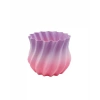 3D Kıvrımlı Pembe Lila Vazo Modern Dekoratif Şık Ev Aksesuarı