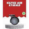 4 cm Kilitsiz Tekerlek Ayak Seti Zemin Koruyucu