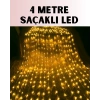4 Metre Icicle Şelale Led Yılbaşı Perde Işık Sıcak Ambiyans