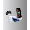 4’lü Apple Kablosuz Şarj Standı iPhone Watch ve AirPods Çoklu Şarjlı