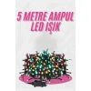 5 Metre Ampul LED Işık Renkli RGB Çok Renkli Led Aydınlatma