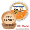 50 Adet Air Fryer Pişirme Kağıdı Tek Kullanımlık  23 Cm Yuvarlak Pişirme Kağıdı XXL PVC li (5047)