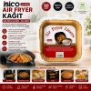 50PCS KARE TABAN: 16CM - KENAR: 4.5CM AİR FRYER PİŞİRME KALIP KAĞIT (5047)