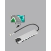 USB‑C Çoklu Bağlantı Merkezi – 5 Gbps, 100‑240 V, Sağlam Eloksal Tasarım