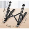 7 Kademeli Ayarlı Katlanabilir Laptop Tablet Standı Siyah