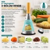 8 İNÇ - HUNİ MODEL   AHŞAP - BAMBU SAPLI  METAL RENDE  SİLİKON TABANLI (5047)