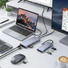 8in1 Type-C Çoklayıcı Hub HDMI 4K USB 3.0 SD TF Kart RJ45 Ethernet Dönüştürücü Adaptör (5047)