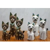 Ahşap 3lü Kedi Seti 30 Cm Okas:2