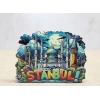 Ahşap İstanbul Temalı Magnet - Model 2