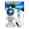 Alüminyum Taşınabilir hoparlör Astronot Bluetooth Hoparlör - Projeksiyon, Gece Lambası, RGB LED, SD