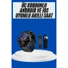 Amoled Ekran Akıllı Saat Üç Kordonlu İOS Android Uyumlu