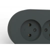 Antrasit Renk Çiftli Sıva Üstü Topraklı Elektrik Priz