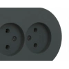 Antrasit Renkli Sıva Üstü İkili Topraklı Elektrik Prizi