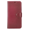 Apple iPhone 14 Pro Uyumlu Deri Cüzdanlı Kılıf MWWN V4EF Kırmızı