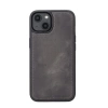 Apple iPhone 14 Uyumlu Deri Cüzdanlı Kılıf MWWN VS4EF Gri