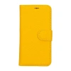 Apple iPhone 15 Uyumlu Deri Cüzdanlı Kılıf MWWN FL12 Sarı