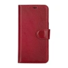 Apple iPhone 15 Uyumlu Deri Cüzdanlı Kılıf MWWN V4EF Kırmızı