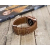 Apple Watch Uyumlu Deri Kordon 42-44-45mm NM4-AS2 Taba