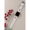 Apple Watch Uyumlu Deri Kordon BA2 42-44-45mm F3 Beyaz
