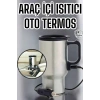 Araç İçi Çelik Su Isıtıcı Termos Bardak Çakmak Girişli Kupa Görünümlü