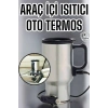 Araç İçi Çelik Su Isıtıcı Termos Bardak Çakmak Girişli Kupa Görünümlü