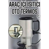 Araç İçi Çelik Su Isıtıcı Termos Bardak Çakmak Girişli Kupa Görünümlü