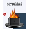 Aromatik Oda Kokusu Difüzörü Alev Tasarımlı LED Işıklı Nemlendirici