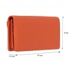Aura Hakiki Deri, El Yapımı, Telefon Bölmeli, Kadın Cüzdanı, Portakal Renk
