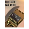 Aynalı Bluetooth Kulaklık Telefon Standlı Dijital Göstergeli