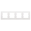 Beyaz 4 Lü Çerçeve - Priz ve Anahtar İçin Uyumlu Çerçeve