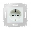 Beyaz Çocuk Korumalı Topraklı Priz Çerçevesiz - Priz ve Anahtar İçin Uyumlu Çerçeve