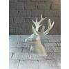 Beyaz Geyik Biblo 23 cm Dekoratif Modern Tasarım