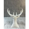 Beyaz Geyik Biblo 23 cm Dekoratif Modern Tasarım