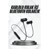 Bluetooth Bağlantılı Kablolu Mıknatıslı Sport Kulaklık