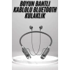 Boyun Bantlı Kulak İçi Kablolu Yüksek Ses Kaliteli Bluetooth Kulaklık