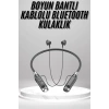 Boyun Bantlı Kulak İçi Kablolu Yüksek Ses Kaliteli Bluetooth Kulaklık
