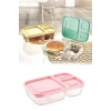 BUFFER® 3 Bölmeli Sefer Tası Pratik Kolay Gıda Diyet Saklama Erzak Kabı