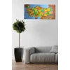 BUFFER® Renkli Türkiye Haritası Manyetik Yapıştırıcı Gerektirmeyen Duvar Stickerı 118 CM * 56 CM