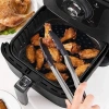 BUFFER® Siyah Isıya Dayanıklı Yıkanılabilir Silikon Fırın Ve Airfryer Yuvarlak Model Pişirme Matı 20 Cm