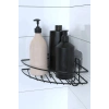 BUFFER® Yapışkanlı Banyo Köşeliği Kancalı Köşe Rafı Duş Şampuanlık Duvar Düzenleyici Organizer Raf