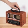 Büyük Boy Retro, Nostaljik, Ahşap Tasarım Bluetooth Hoparlörlü, Şarjlı, Taşınabilir FM/AM Destekli Radyo NS-6635 (5047)