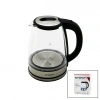 CAM - LEDLİ  KETTLE   1.8LT   1500W   ÇELİK TABAN - KROM KAPAK  360° GÖVDE   PLASTİK KULP (5047)