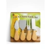 CHEESE KNİFE SET 4PCS PEYNİR BIÇAK SETİ AHŞAP BAMBU SAPLI (5047)