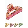 Çiçek Desenli Oval Mandal Toka 8 cm