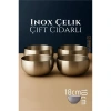 Çift Cidarlı Kase - Inox Çelik Kase  18 cm 4 LÜ SET