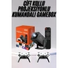 Çift Kollu Game Box Projeksiyon Cihazı Kumandalı Android Tv Dahili Hoparlör