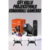 Çift Kollu Game Box Projeksiyon Cihazı Kumandalı Android Tv Dahili Hoparlör