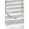 CM 14K Gold Renk Yassı Zincir Model 45 cm Kadın Kolye