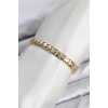 CM Kalın Yılan Model Zirkon Taşlı VIP Seri Gold Renk Pirinç Kadın Bileklik